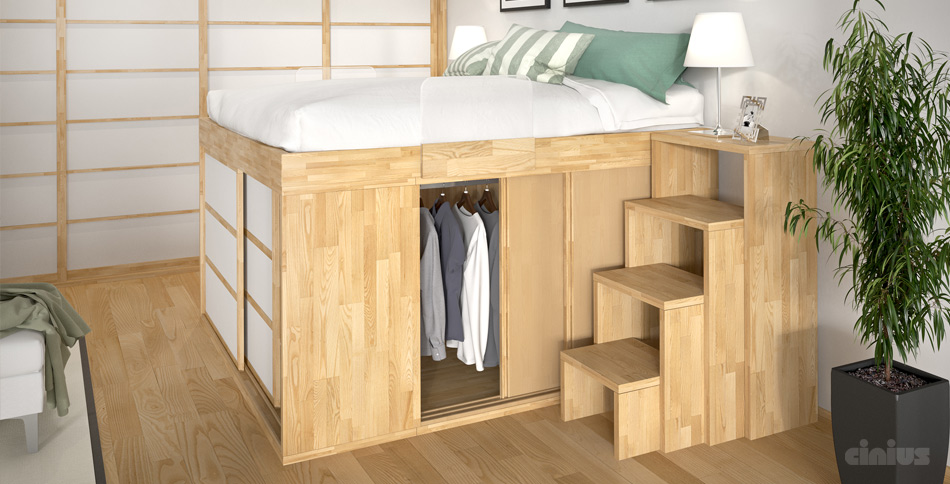 Bed Impero 1 save space width holder