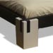 Bed Tokyo-F  Black structure with white foots