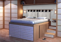 SpazioBed - with Drawers Cinius