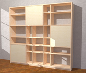 Libreria yuki-m in faggio, Biblioteques 