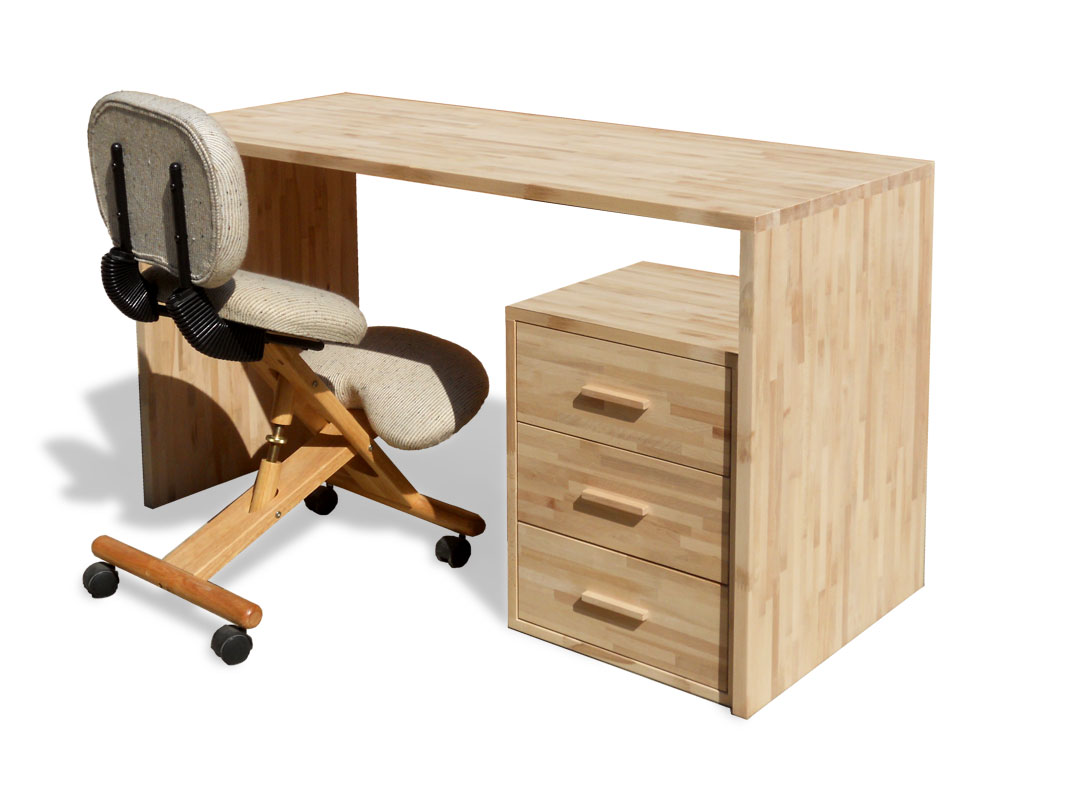 scrivania basic Cinius, su misura, in legno massello