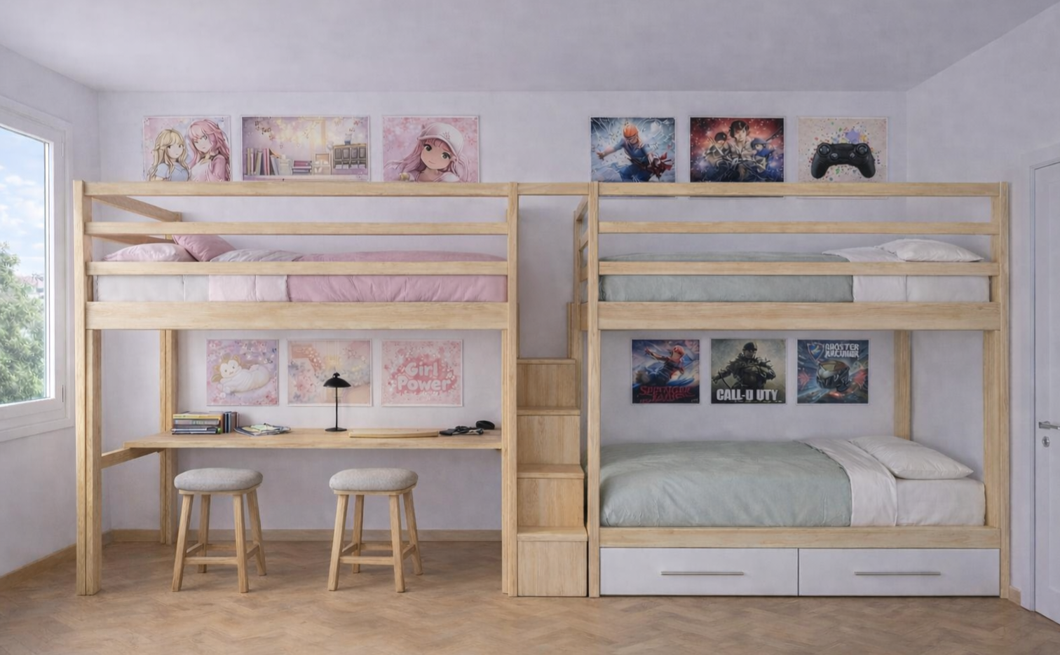 Letto a soppalco 3 letti
